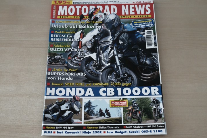 Deckblatt Motorrad News (08/2008)